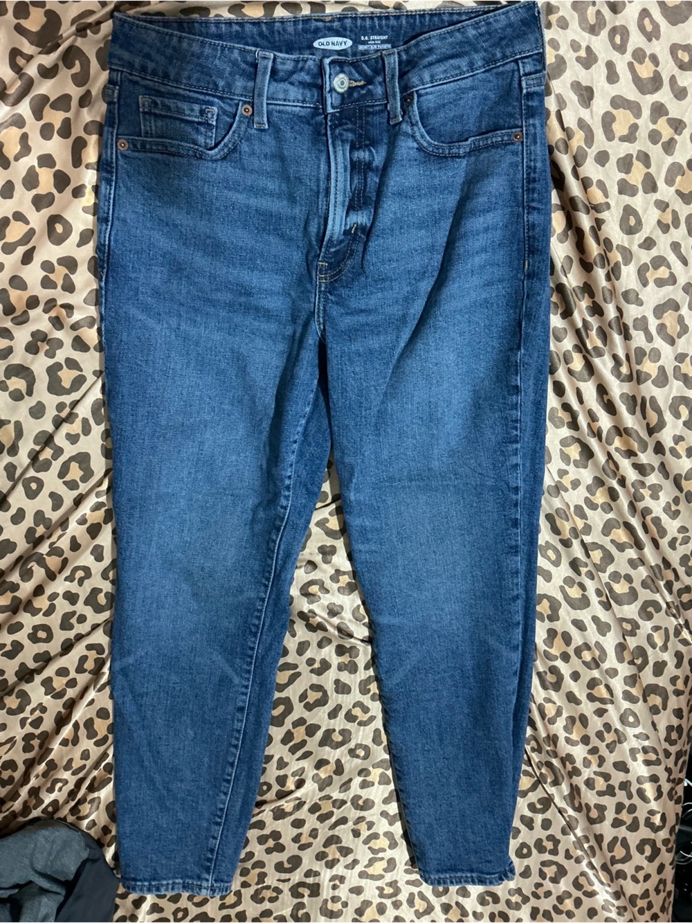 Old Navy Dark Blue Straight-Leg Jeans